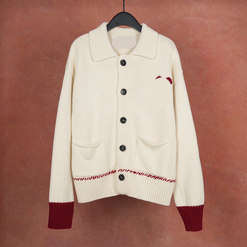 Heart-Shaped Allure~Fashionable Letter Heart Jacquard Color-Blocking Hand-Stitched Patchwork Striped Button-Down Knit Cardigan Trendy Heart-Shaped Allure~Fashionable Letter Heart Jacquard Color-Blocking Hand-Stitched Patchwork Striped Button-Down Knit Cardigan Trendy