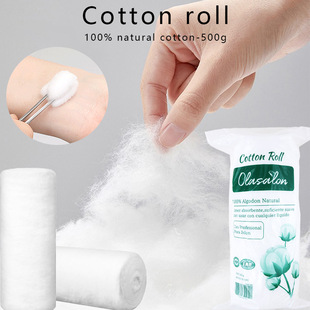 Cross-Border Popular Medical Absorbent Cotton Roll 500g Large Bag Beauty Makeup Cleaning Disinfection Care Tattoo Disposable