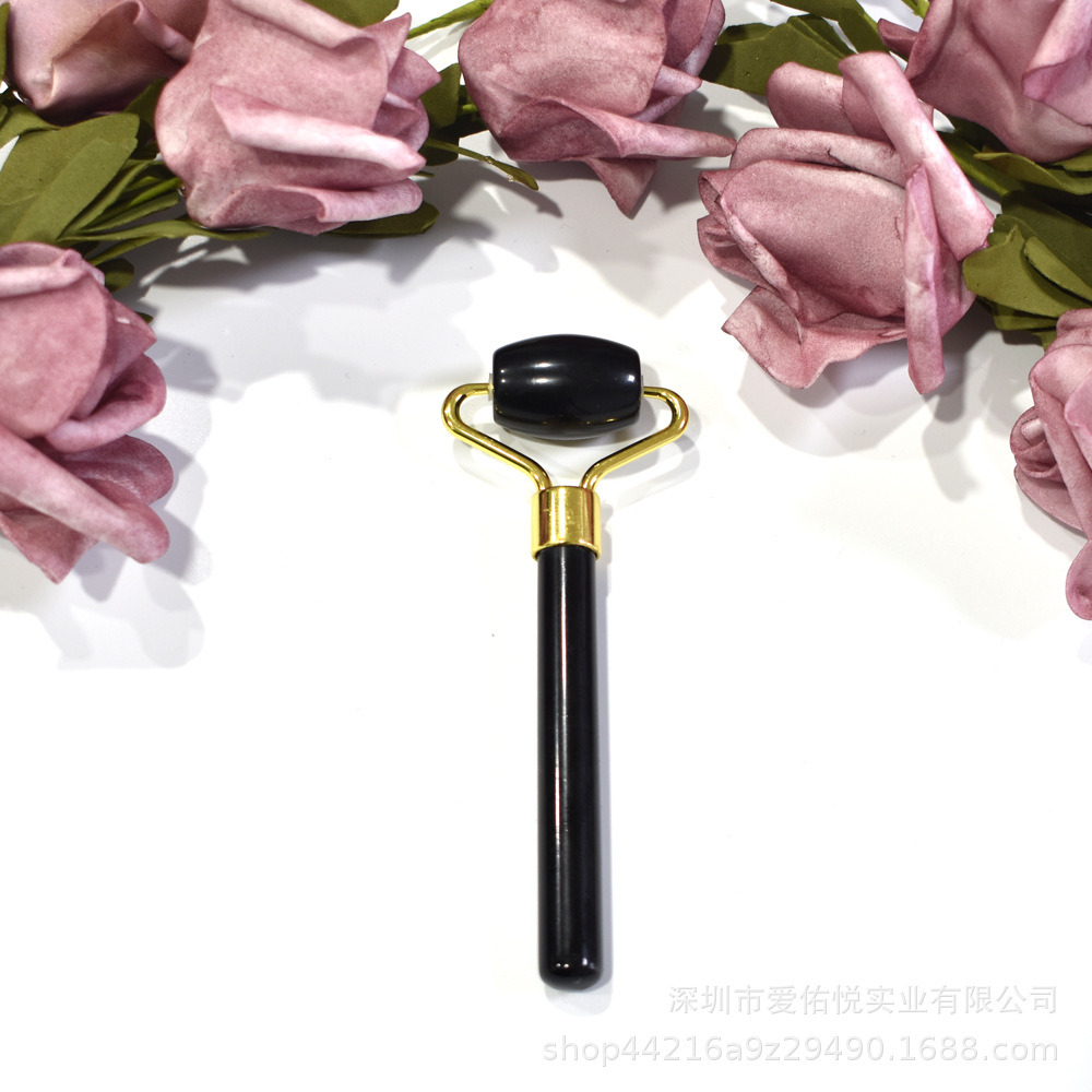 Venta al por mayor tablero de raspado jade rosa cristal dongling jade obsidiana masajeador cara adelgazamiento casa salón de belleza cara lifting