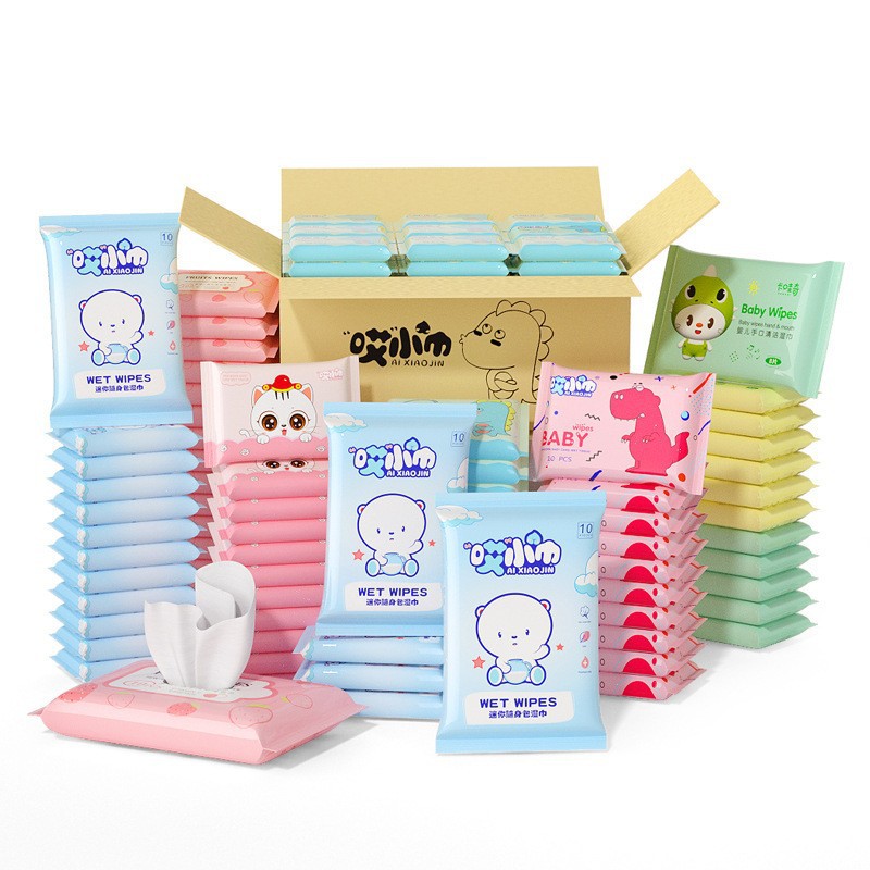 Summer Wipes Baby Hand Mouth Special Small Bag Portable Carry-on Student Children's Wet Tissue Household Affordable Big Bag