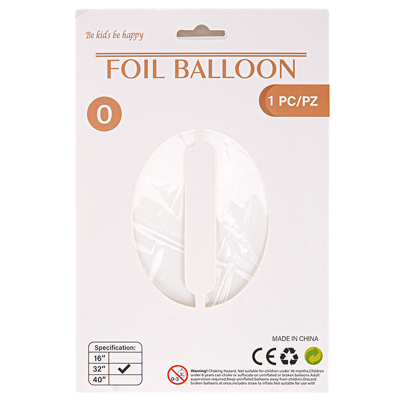 32 pulgadas Tarjeta de papel digital OPP globo de embalaje independiente fiesta de cumpleaños ambiente decorativo globo