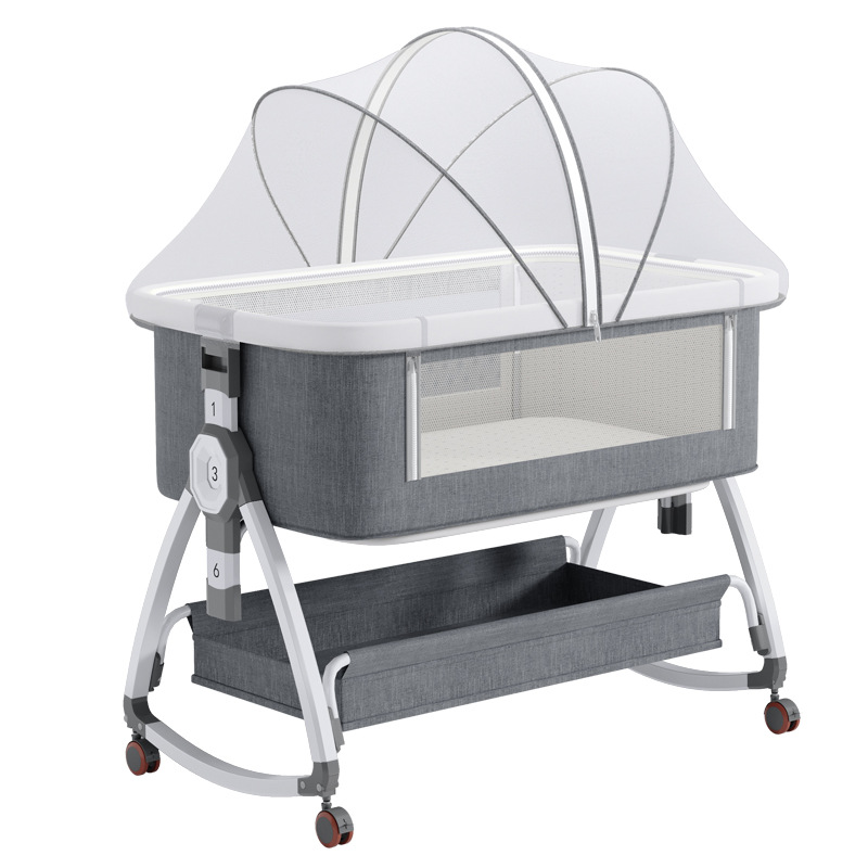 Cama de bebé de aleación de aluminio cama de costura cama multifuncional móvil plegable cama infantil bebé recién nacido cama cuna cama
