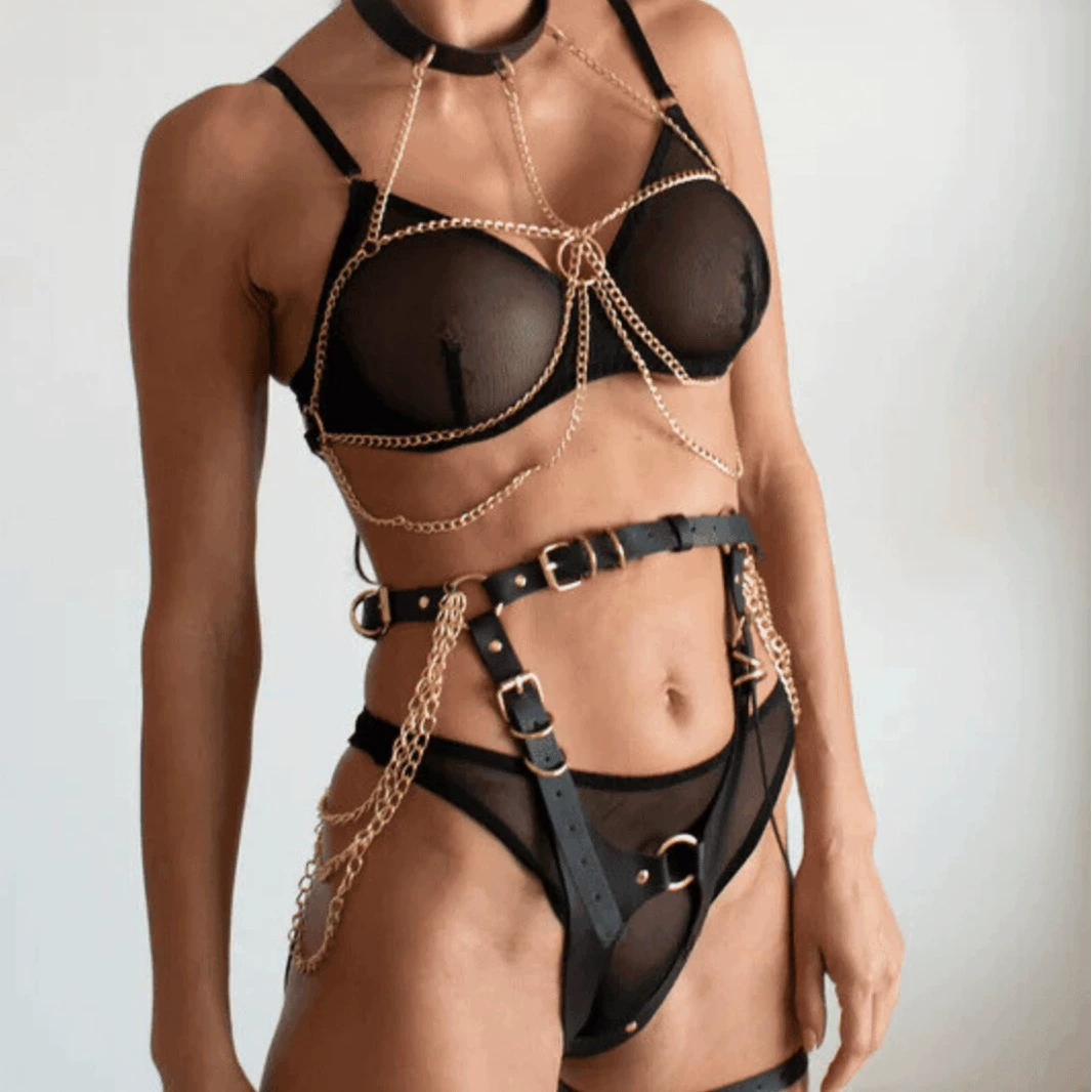 Chain, harness, set, trousers for adults