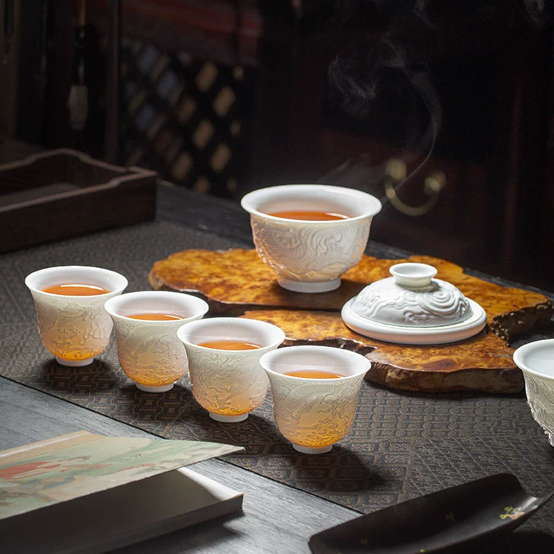 Ceramic tea cup handmade, tea set, gift box for home use, Birthday gift