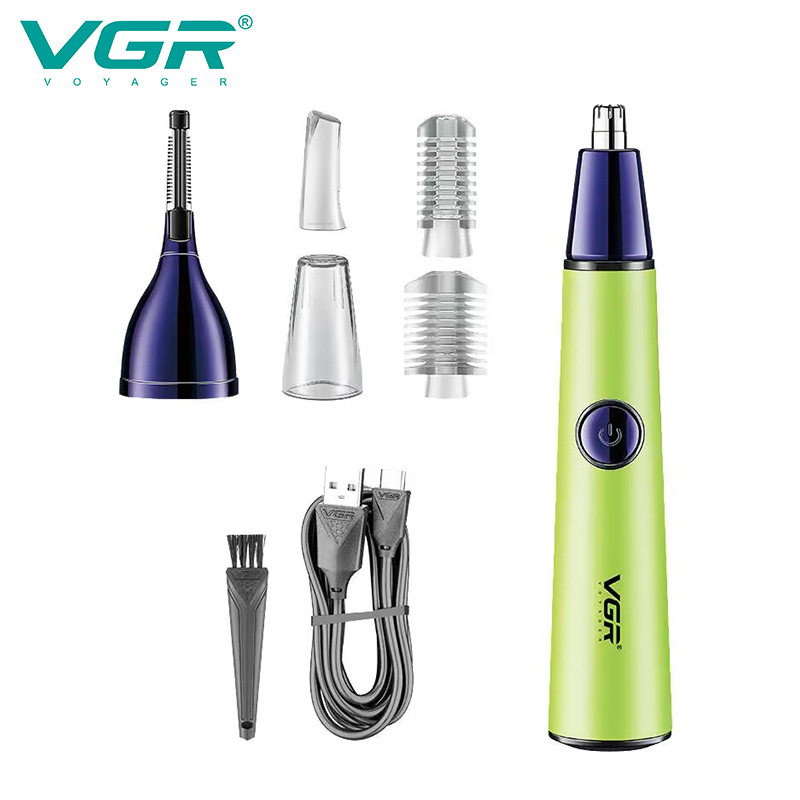 VGR627 Electric Nose Hair Trimmer for Men Portable 2-in-1 Eyebrow Trimmer Rechargeable Cross Border_voghion.com