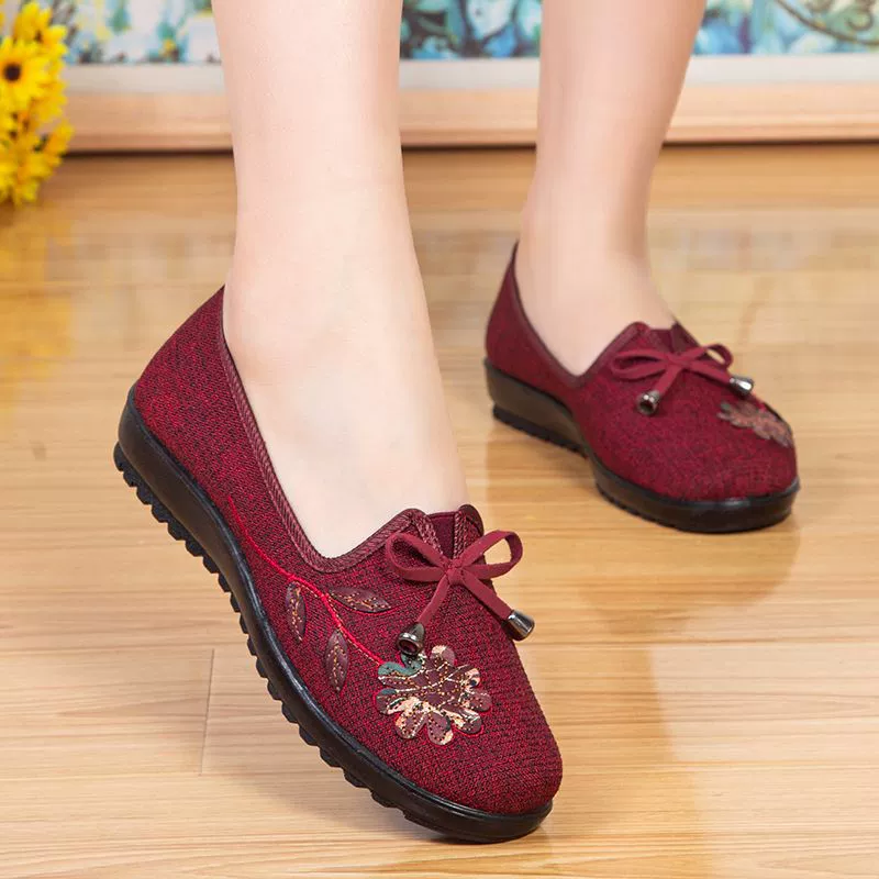 Зелено-матовые Slip-ons, дышащая обувь, удобная нескользящая обувь для мамы, мягкая подошва