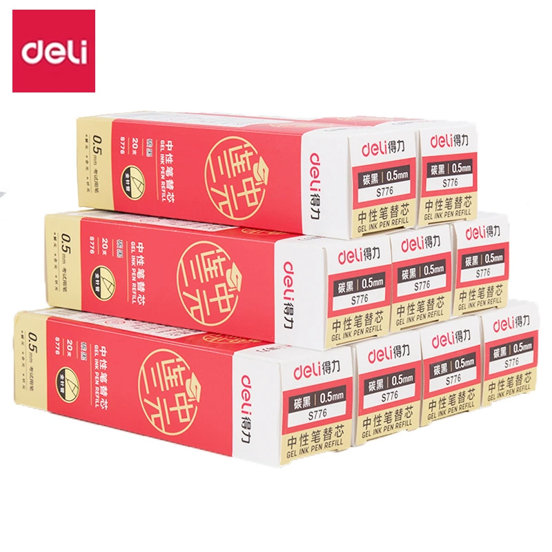 Deli S776 Нейтральная заправка Студенческий экзамен Даже Тройная черная заправка 0,5 иглы Черная красная заправка водой