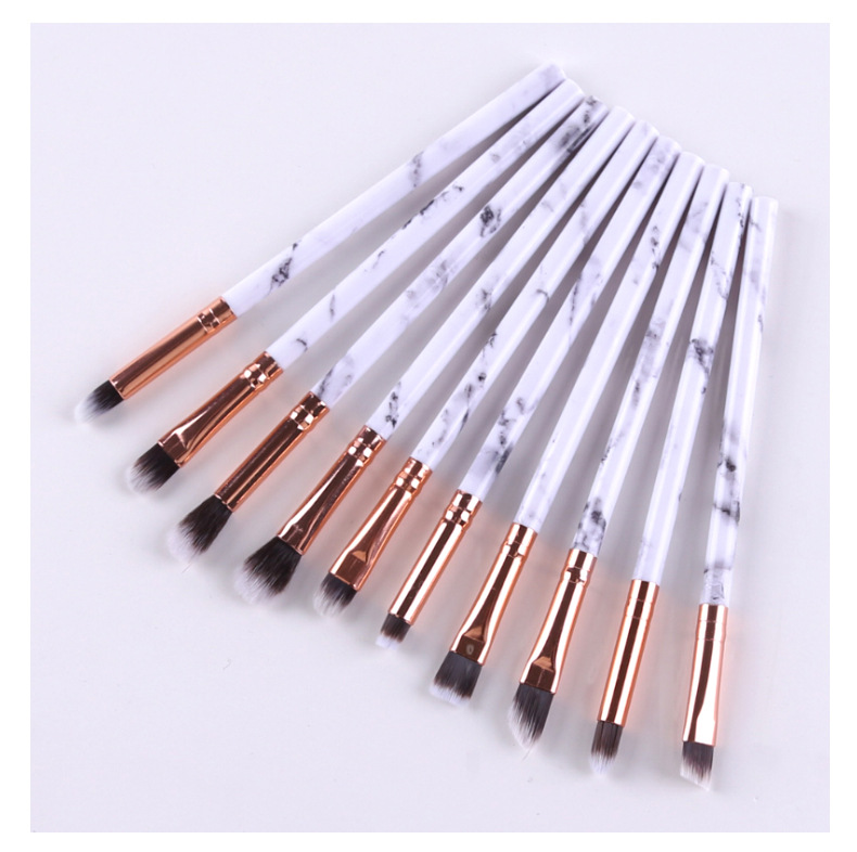 Fashion Portable Marble 10pcs Makeup Brush Set display picture 8