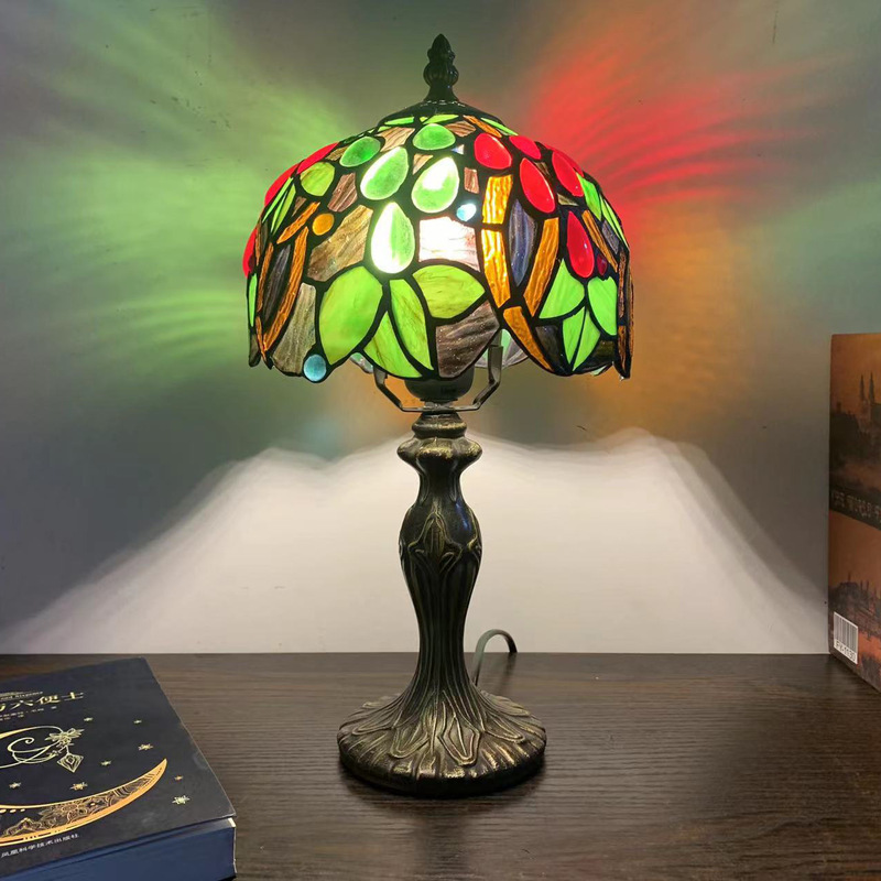 Tiffany Table Lamp Wish Amazon Lamp Simple Bedroom Disney Style New Lighting American Lamp Atmosphere