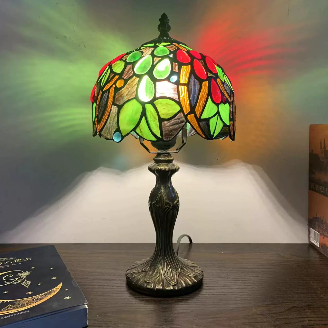 蒂凡尼台灯wish亚马逊灯具简约卧室第凡尼风格新款灯饰美式灯氛围