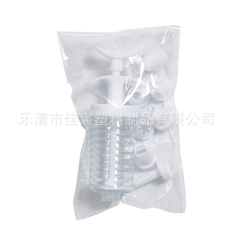 Máquina de decoración de galletas para hornear pistola de decoración de crema boquilla de decoración de 8 cabezas herramienta de decoración de pasteles prensada a mano de plástico