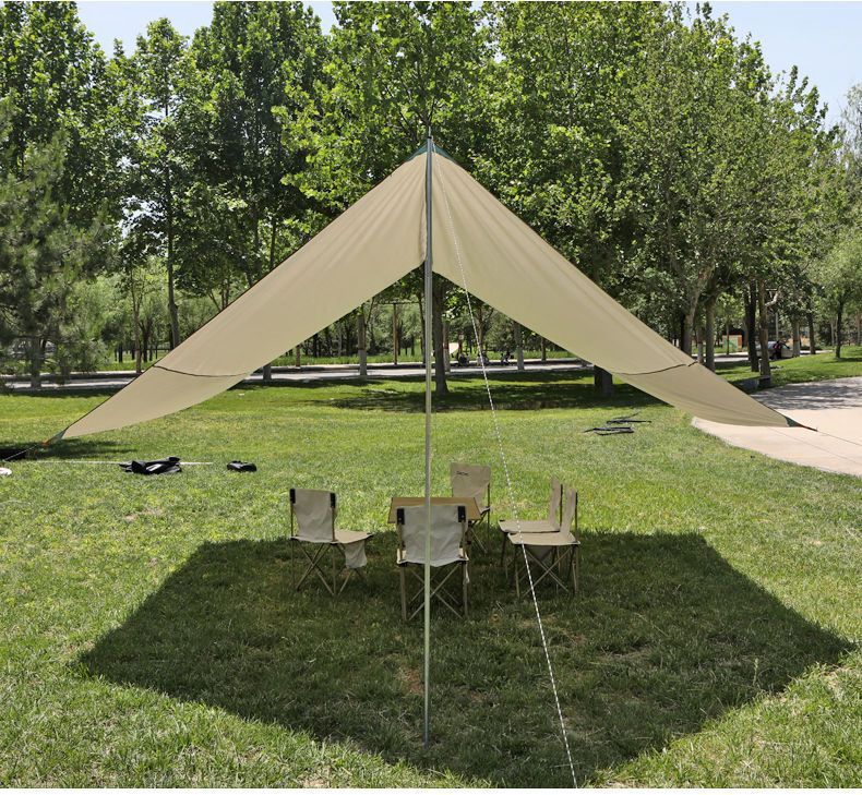 Outdoor Butterfly Silver Coated Canopy Tent Thickened Awning Waterproof Sun Protection UV Protection Portable Camping