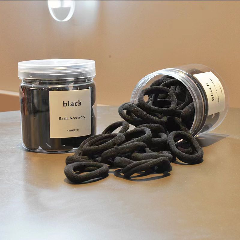 [Venta caliente transfronteriza] 50 cuerdas para el cabello enlatadas, gomas de goma de alta elasticidad de dos colores degradados sin costuras, anillos para el cabello al por mayor