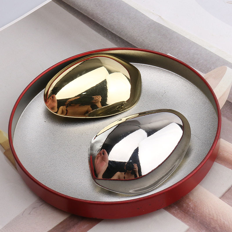 Minimalistische Metall Haarklammer In Eierschalenform Für Damen_voghion.com