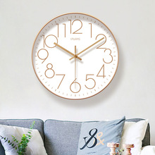 易普拉6519超静音挂钟客厅钟表简约北欧时尚家用时钟挂表石英钟