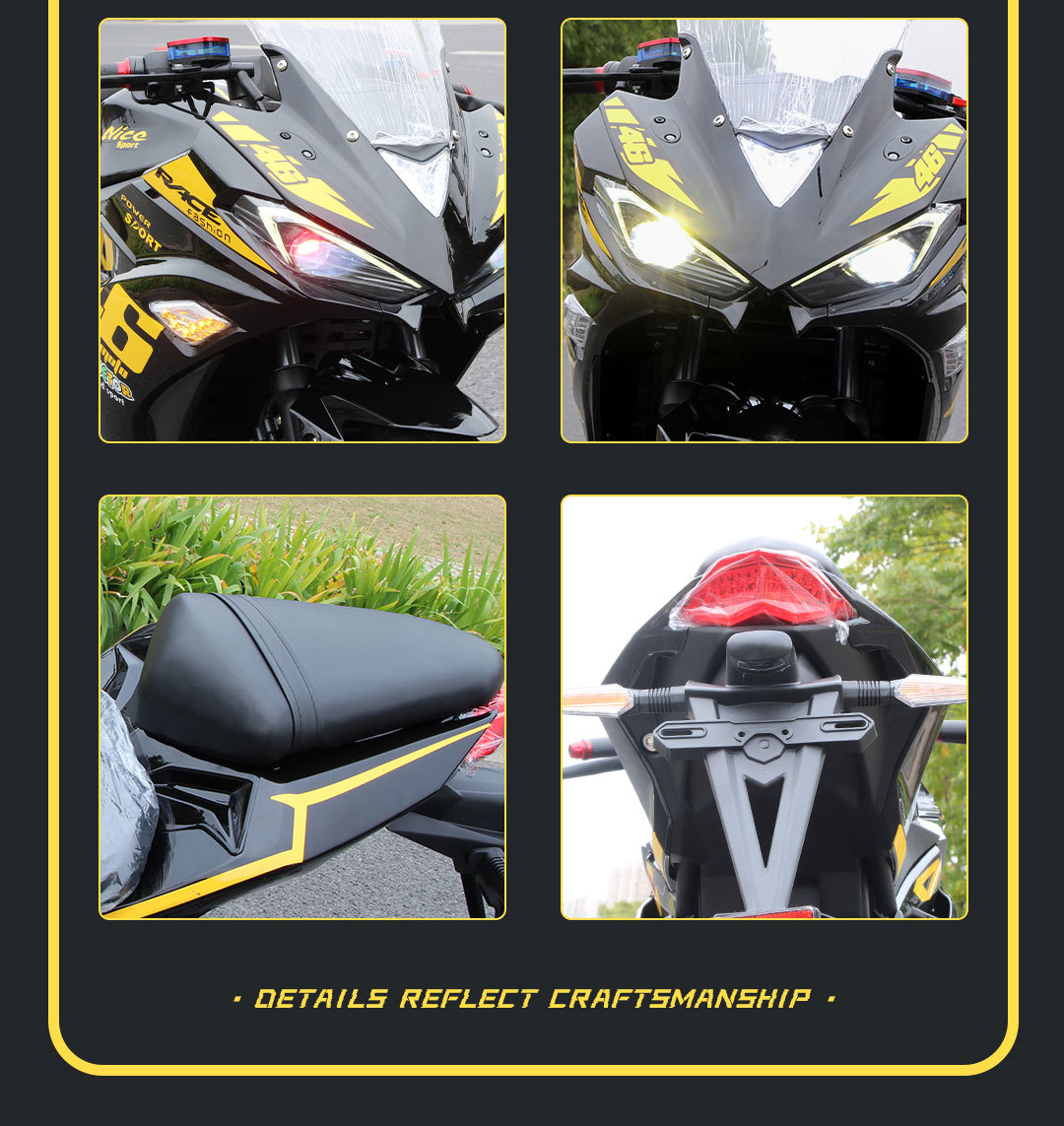 Export Brand New Adult two-wheel electric motorcycle 72v heavy duty V6 motorcycle sports car road race locomotive