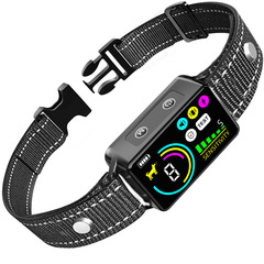 LCD カラースクリーン無駄吠え防止装置 3 軸インテリジェント識別首輪スマート無駄吠えトレーニング電気ショック首輪ペット用品