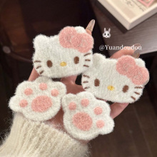 可爱蝴蝶结小猫无痕刘海贴魔术贴发饰少女前额侧边碎发贴整理神器