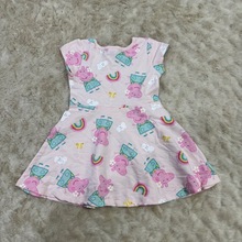 外贸童装小猪佩奇毛圈女童连衣裙