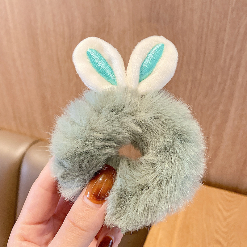 Piggy de peluche de primavera, lazo para el cabello, celebridad de Internet, nueva cuerda para la cabeza de todo fósforo, banda de goma, cuerda para el cabello para mujer, funda de cuero, tocado