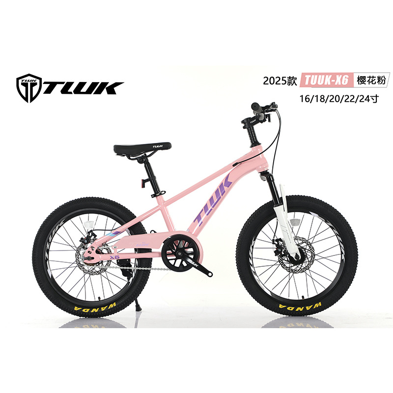 Bicicletas X6 al por mayor 16 / 24 pulgadas de velocidad única para niños y niñas bicicleta de montaña estudiantes de bicicleta de montaña