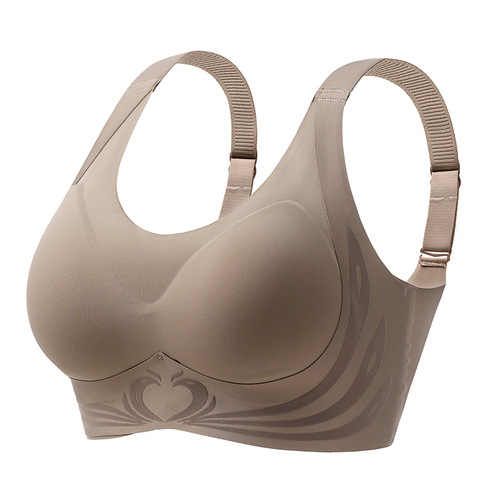 Nude Seamless Adjustable Lift Anti-Sagging Plus Size Bra for Women, Push Up and Contouring Bra with No Underwire 