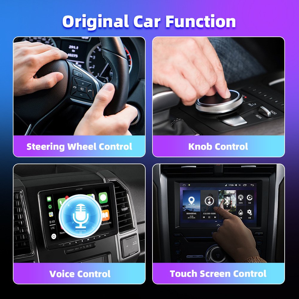 Wired to Wireless CarPlay Converter 2-in-1 Car Interconnect Box Smart Screen Projection Module for Vehicles