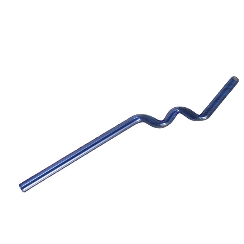 Paja de vidrio borosilicato al por mayor cabeza redonda tubo recto codo color tubo transparente jugo leche té café bebida paja