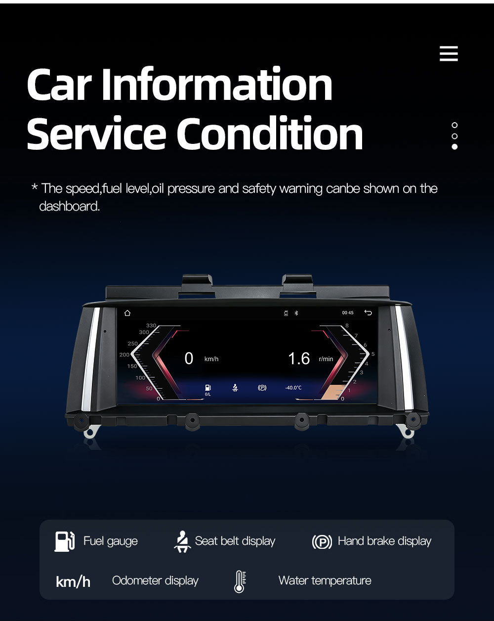 8.8inch Suitable for Bmw X3 F25 X4 F26 Car Central Control Large Screen Navigation Carplay Player