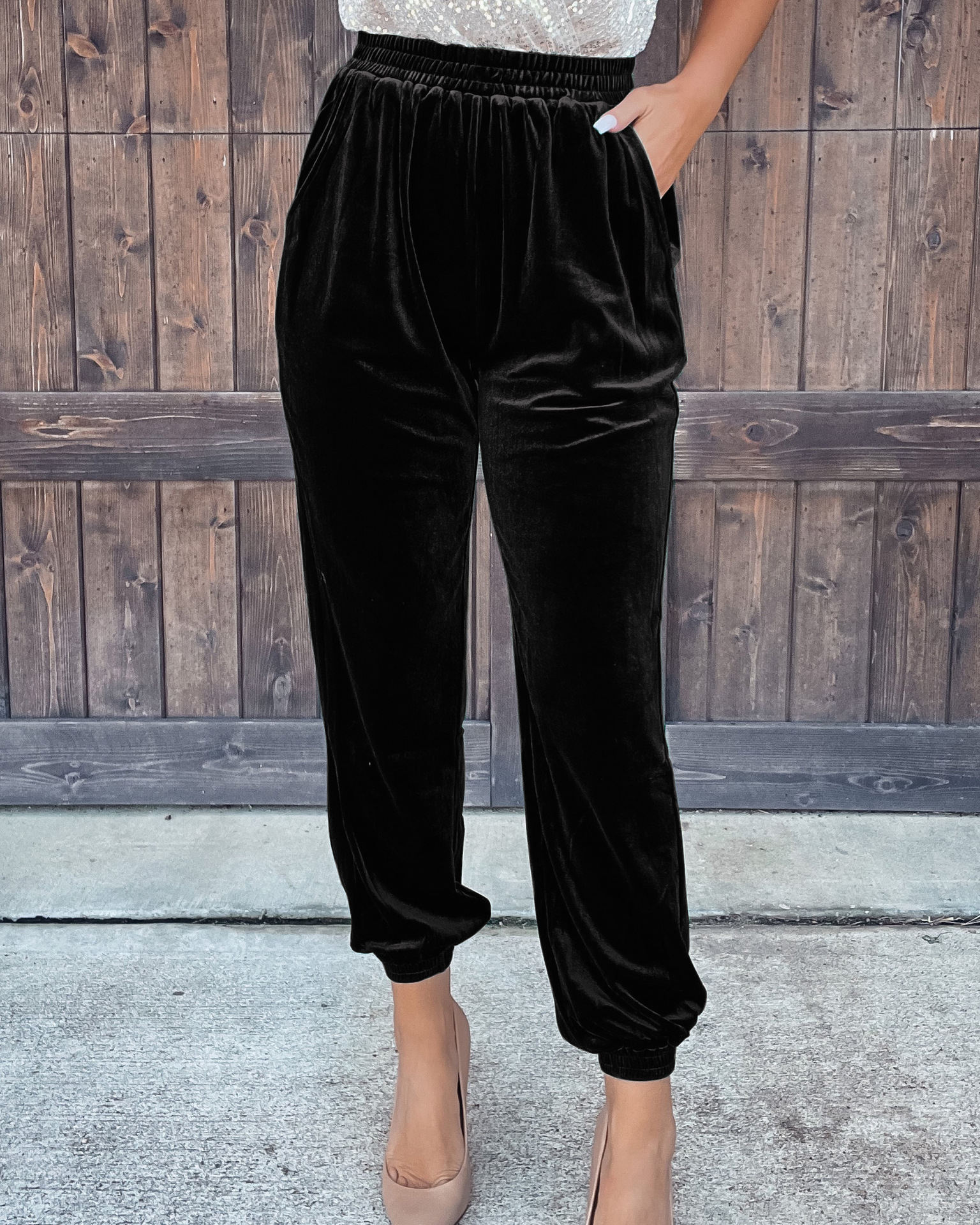 Women's Street Fashion Solid Color Full Length Casual Pants display picture 8