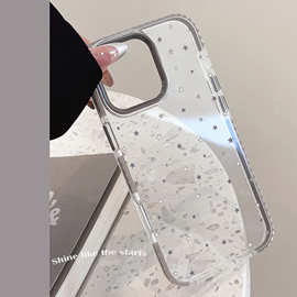 灰星星涂鸦iPhone15苹果16promax手机壳适用14个性13透明17软磁吸