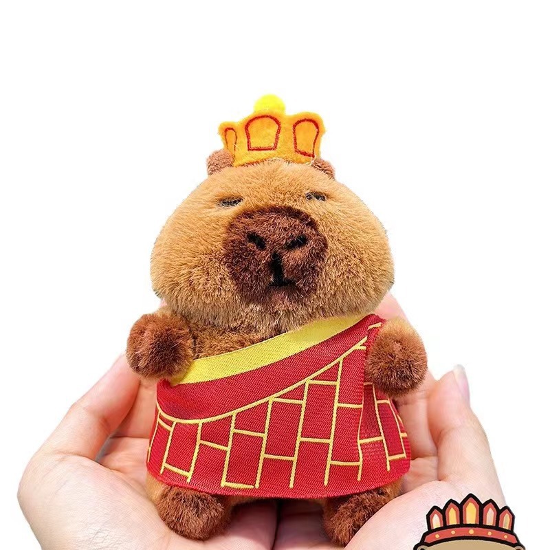 Jinnew Buda estilo carpinillo de peluche de dibujos animados llavero colgante lindo coche llavero adornos