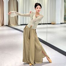 古典舞蹈服女飘逸阔腿裤现代舞成人演出服专业中国民族舞练功裤子