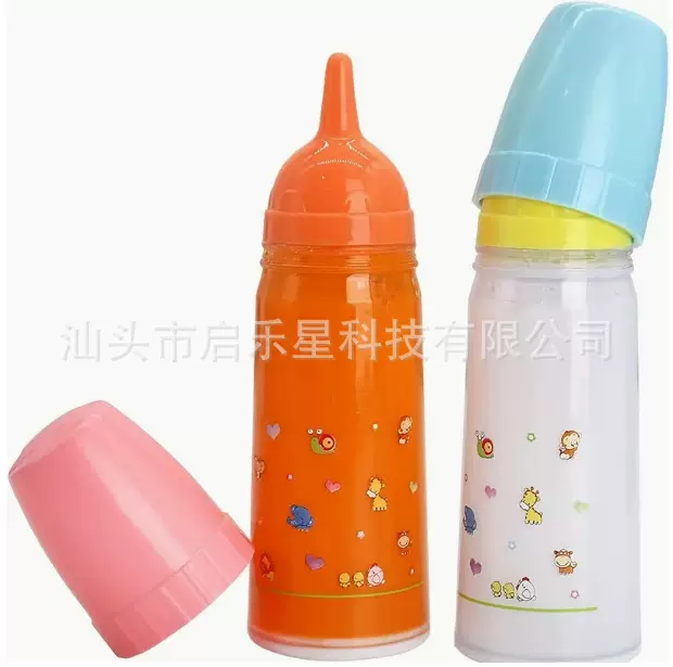 亚马逊魔术奶瓶倒立液体消失果汁瓶娃娃配件饰品女孩礼物厂家批发