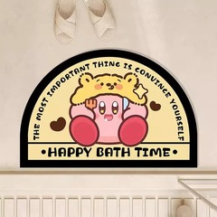 卡通星之卡比硅藻泥吸水浴室地墊衛生間防滑腳墊洗手間軟地毯