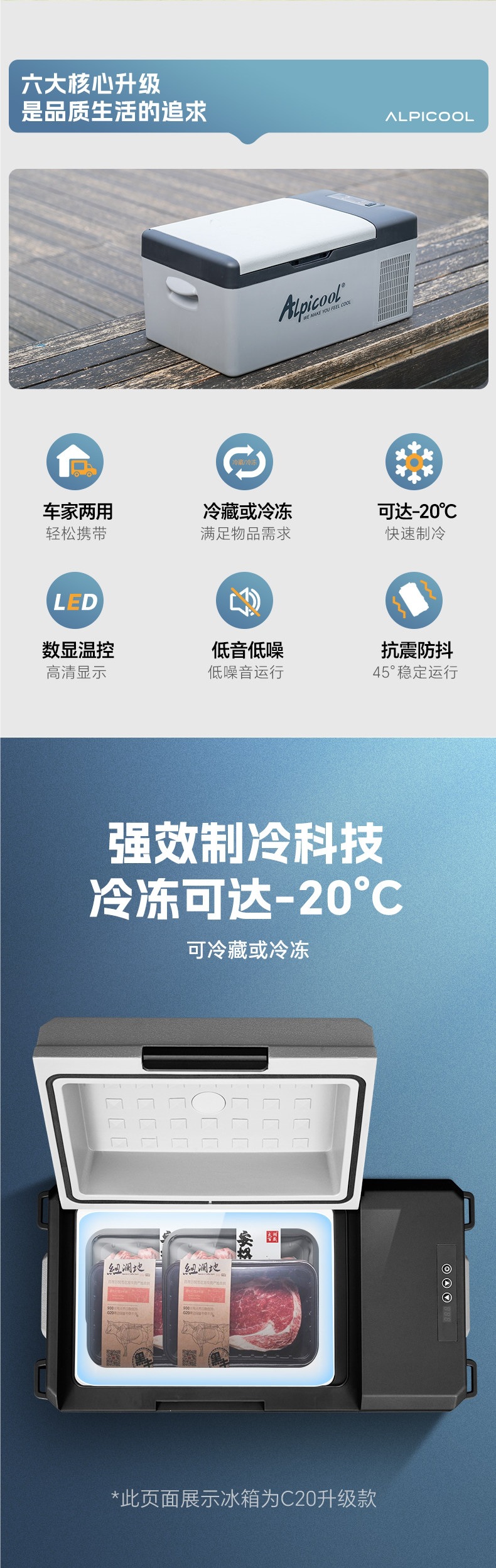 Ice Tiger Car Refrigerator Compressor for Freezing and Refrigeration, Suitable for Small Cars, Home and Truck Use, 12V/24V, Small Outdoor Model