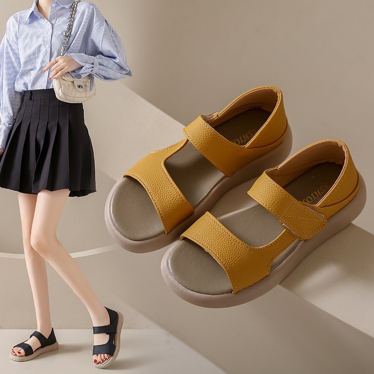 fashionable romantic and delicate sandals open toe platform with a…