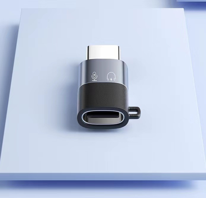Adecuado para Apple adaptador OTG adaptador de micrófono inalámbrico typec a auriculares collar clip ultra OTG convertidor