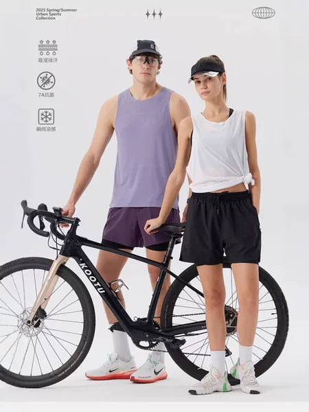 Hengleda 2025 Round Neck Pure Color Sleeveless Sports T-Shirt Quick-Drying Sweat-Absorbent Running Fitness Comprehensive Training Sports Vest