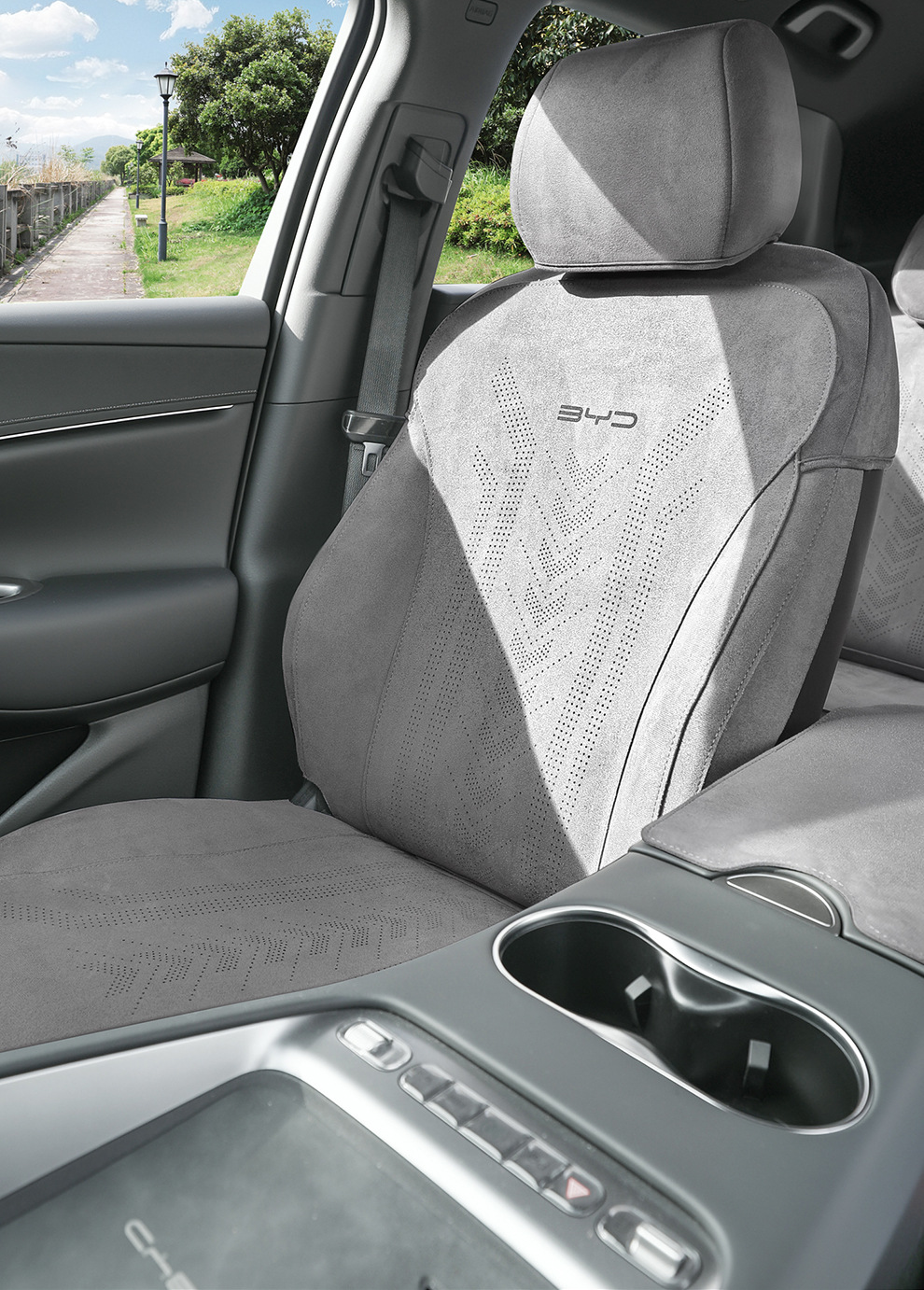 Byd Hiace 05Dmi Special Car Seat Cushion, Universal Seat Cover for All Seasons, Suede Leather Ventilated Saddle Cushion Seat Cover