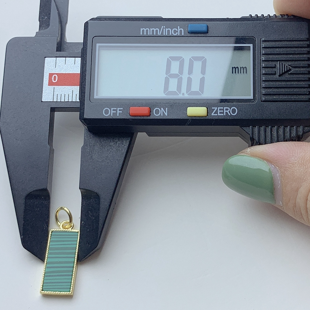 Simple Style Square Copper Inlay Turquoise Shell Necklace 1 Piece