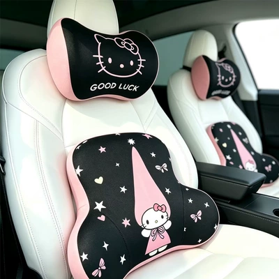 Waist support cute cartoon female car interior