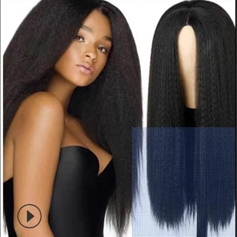 In-Stock Supply of Wigs: Long Curly Hair, European and American Style Women's Wigs, Long Straight Hair, Full Wigs with Long Hair and Bangs