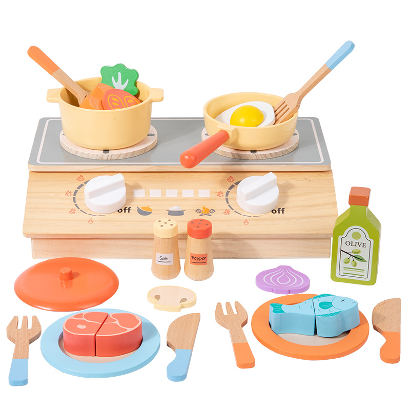 CPC / CE transfronterizo para niños en la casa de simulación de cocina de madera de cocina de cocina