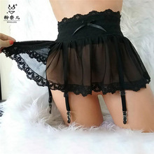 2023年新款情趣花边蕾丝后腰寄绑带吊夹情趣短款睡裙N4046