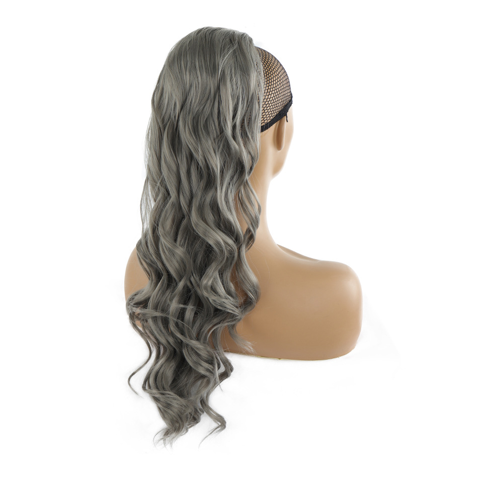Perücke Pferdeschwanz Druckschlauch Kordelzug Pferdeschwanz Damen Big Wave Curly Kordelzug Pferdeschwanz_voghion.com