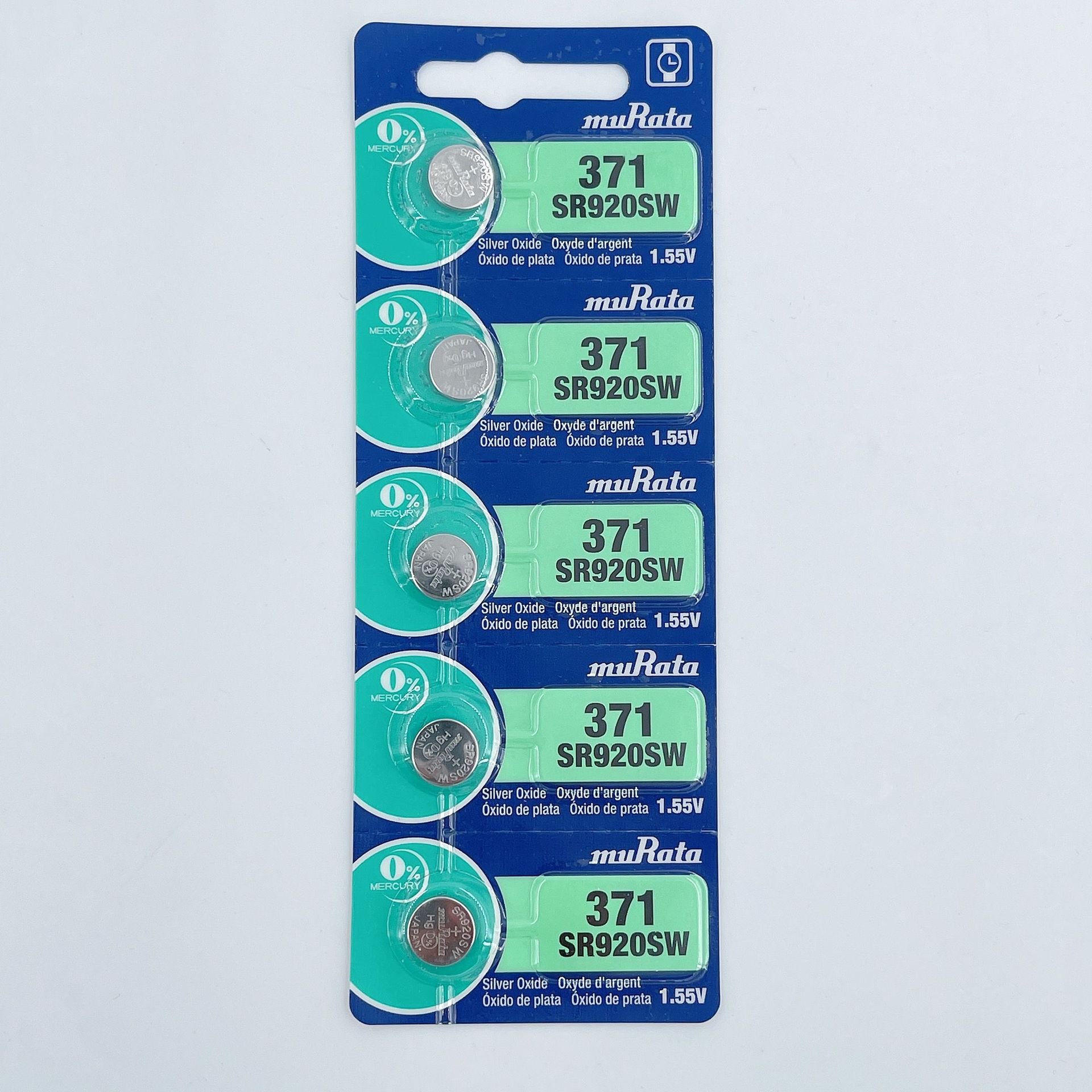 日本原装村田MURATA SR920SW AG6 LR920 371 氧化银电池 卡装1粒