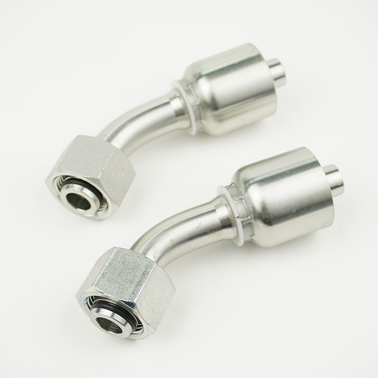 20441  21543 45°弯公制外螺纹24°锥带O型圈H液压管一体式接头