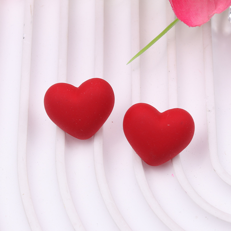 6g Weight 304 Stainless Steel Ear Needle Material Ear Studs Classification 1 Pair Quantity Casual Occasion Acrylic Material Heart Shape Pattern Women's Gender 1 Pair Heart Shape Arylic Ear Studs 9