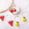 Fruit fresh cute earrings, acrylic accessory, Korean style